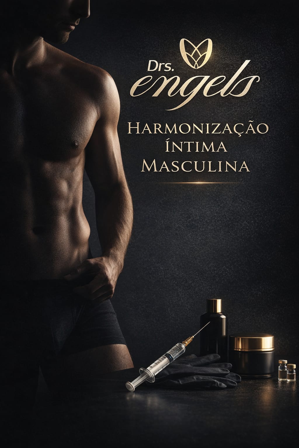 Paciente em avaliação para harmonização íntima masculina em Ponta Grossa na clínica DRS. Engels — segurança, naturalidade e bem‑estar.