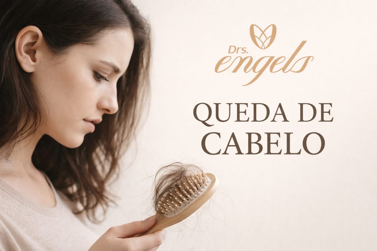 Profissional avaliando paciente com QUEDA DE CABELO E RETRATUTIDA na Clínica DRS. Engels, Ponta Grossa — abordagem clínica integrada e acompanhamento contínuo.