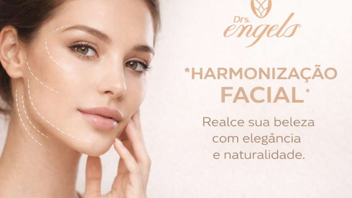 Paciente após harmonização facial na Clínica DRS. Engels, Ponta Grossa — resultado natural, preenchimento e Botox integrados.