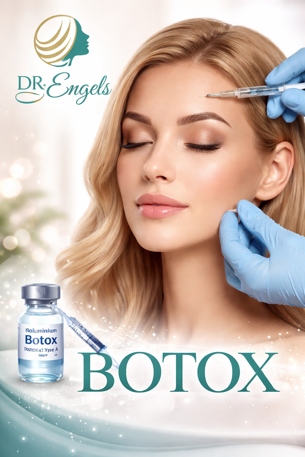 Aplicação de Botox no rosto para redução de rugas com a Dr. Engels, procedimento estético facial seguro e eficaz