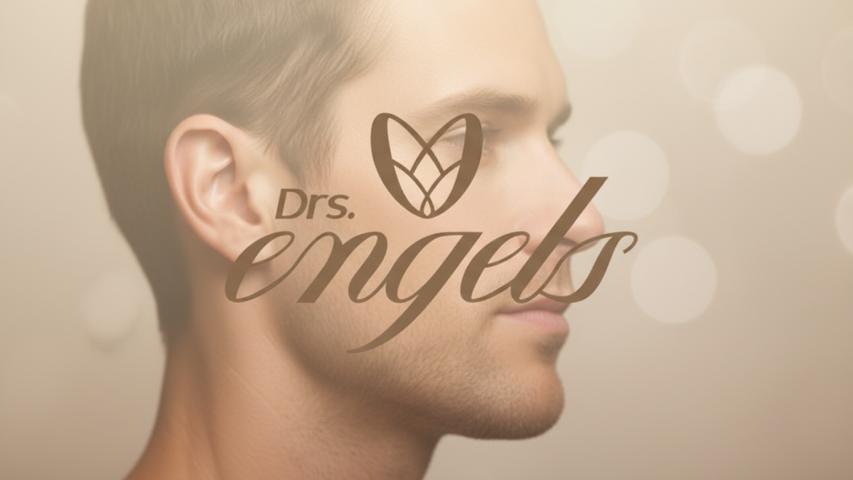 Paciente após harmonização facial masculina na DRS. Engels — definição de mandíbula, preenchimento e rejuvenescimento para resultado natural.