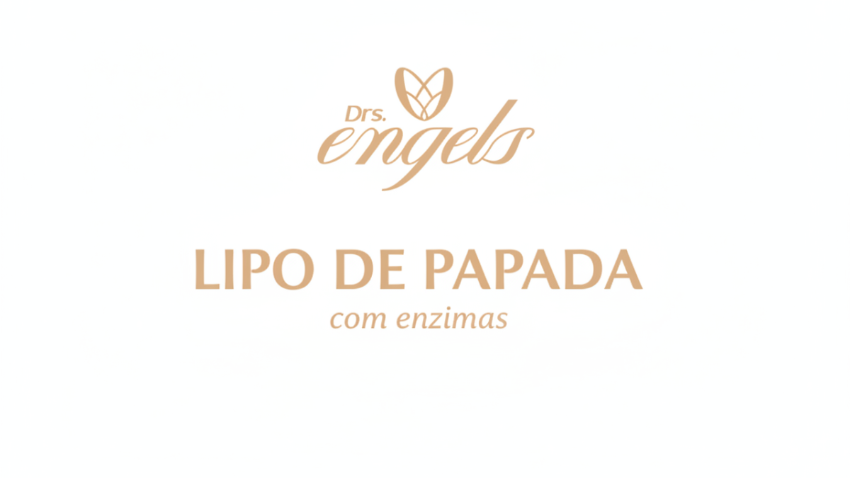 Antes e depois de lipo de papada sem corte mostrando contorno mandibular mais definido — clínica DRS. Engels, Ponta Grossa/PR.