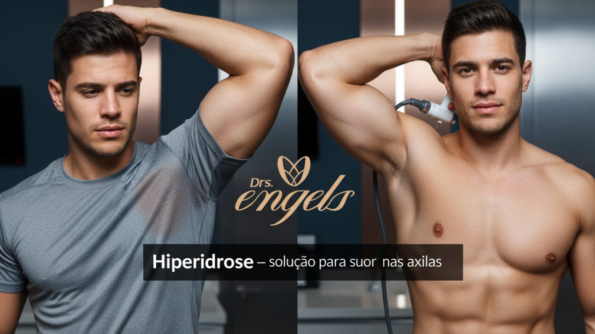 Profissional aplicando tratamento na clínica para ensinar como acabar com o suor excessivo de todo o corpo, Clínica DRS. Engels, Ponta Grossa.