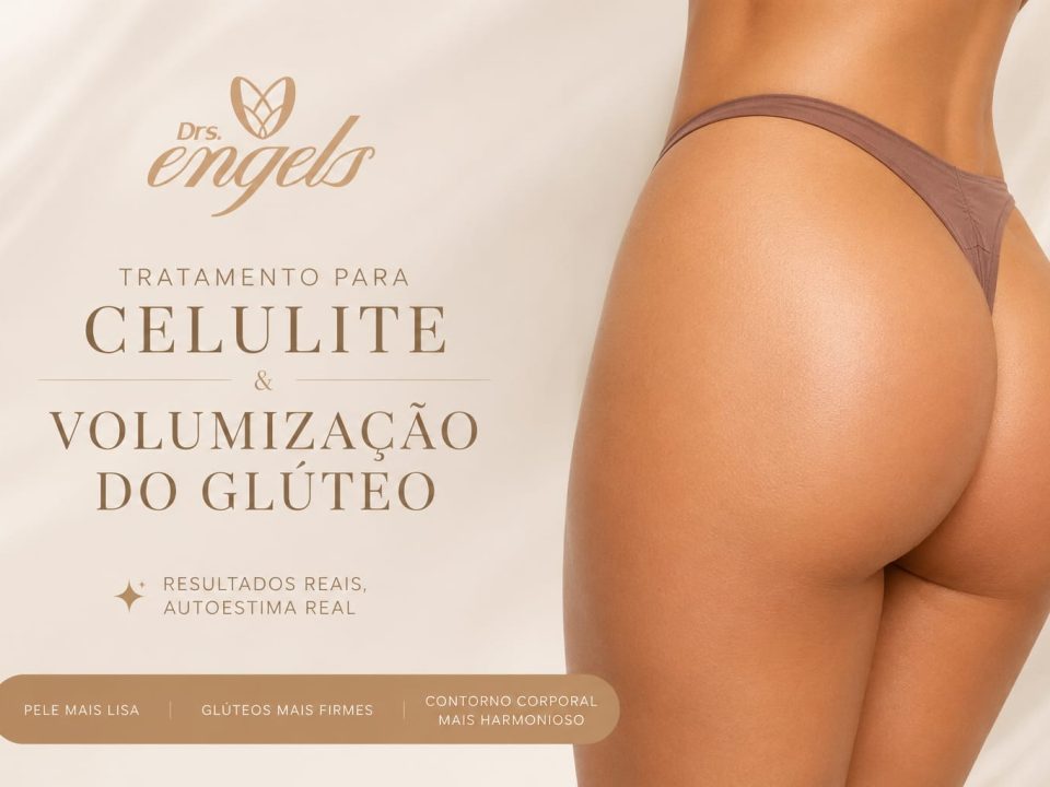 Profissional explicando quanto tempo dura o preenchimento de glúteo e orientações pós‑procedimento na Clínica Drs. Engels.